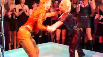 Sharka Blue In a Messy Gel Smackdown Screencap 19 on www.sinx.com