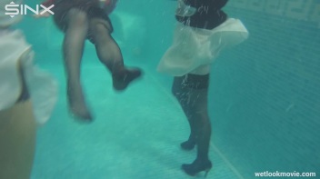 Three Sexy Chicks Go Swimming In Their Clothes Screencap 11 on www.sinx.com