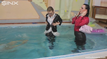 Three Sexy Chicks Go Swimming In Their Clothes Screencap 25 on www.sinx.com