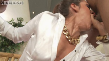 Delicious Double Fuck Face For This Shiny Backstage Slut! Screencap 26 on www.sinx.com