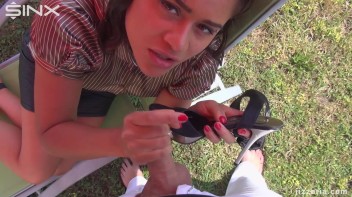 Cum Play Makes Her Stiletto Sticky And Delicious Screencap 25 on www.sinx.com