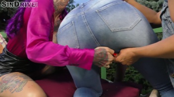 Jacked Up In Denim!  Lesbo Threeway Rips That Shit To Get To The Clits!  Big Titty Bombshell Takes The Lead! Screencap 71 on www.sinx.com