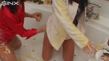 Sploshed Babes Get Smeared With Puddings Screencap 44 on www.sinx.com