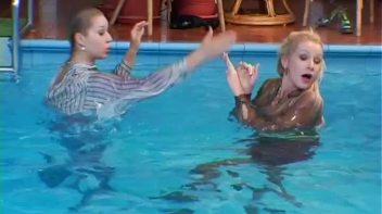 Shiny Skirts and Blouses Soaked With Water Screencap 19 on www.sinx.com