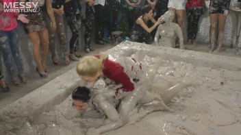 Muddy Wrestling: Shiny Tag-Teamers Tear It Up In The Mud! Screencap 27 on www.sinx.com