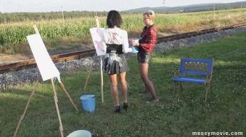 Outdoor Painting Session Turns Messy Quick Screencap 17 on www.sinx.com