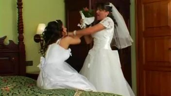 Brides-To-Be Get In Sexy Catfight Screencap 13 on www.sinx.com
