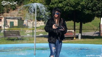 Raven Haired Hottie Soaks Herself At Waterpark Screencap 13 on www.sinx.com