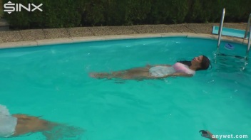 Outdoor Pool Play For Babes In White Dresses Screencap 23 on www.sinx.com