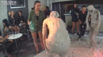 Muddy Wrestling: Matching Cutie Babes Go Mud Crazy Screencap 106 on www.sinx.com