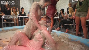 Muddy Wrestling: Matching Cutie Babes Go Mud Crazy Screencap 26 on www.sinx.com
