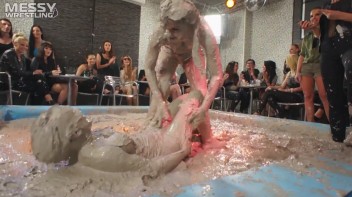 Muddy Wrestling: Matching Cutie Babes Go Mud Crazy Screencap 60 on www.sinx.com