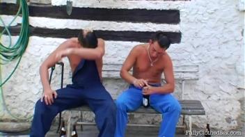 Fully Clothed Freaks Find Their Blue Collar Treats! Screencap 1 on www.sinx.com