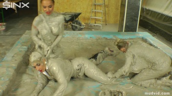 Messy girls double team hot blonde in mud wrestling catfight Screencap 15 on www.sinx.com