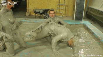 Messy girls double team hot blonde in mud wrestling catfight Screencap 21 on www.sinx.com