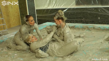 Messy girls double team hot blonde in mud wrestling catfight Screencap 31 on www.sinx.com