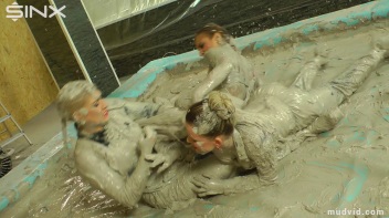 Messy girls double team hot blonde in mud wrestling catfight Screencap 36 on www.sinx.com