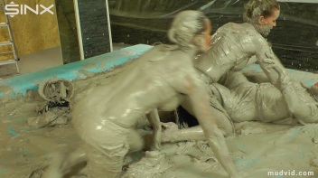 Messy girls double team hot blonde in mud wrestling catfight Screencap 60 on www.sinx.com