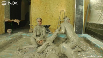 Messy girls double team hot blonde in mud wrestling catfight Screencap 63 on www.sinx.com