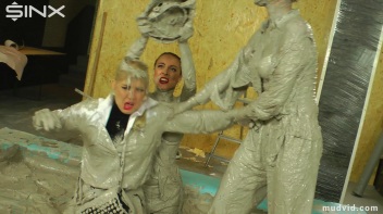 Messy girls double team hot blonde in mud wrestling catfight Screencap 11 on www.sinx.com