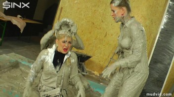 Messy girls double team hot blonde in mud wrestling catfight Screencap 12 on www.sinx.com