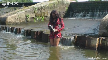 Ebony Babe Goes For A Swim In School Uniform Screencap 26 on www.sinx.com