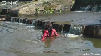 Ebony Babe Goes For A Swim In School Uniform Screencap 28 on www.sinx.com