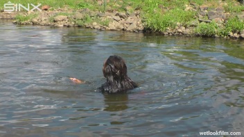 Ebony Babe Goes For A Swim In School Uniform Screencap 53 on www.sinx.com