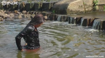 Ebony Babe Goes For A Swim In School Uniform Screencap 57 on www.sinx.com