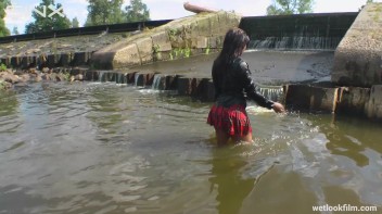 Ebony Babe Goes For A Swim In School Uniform Screencap 58 on www.sinx.com