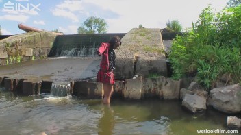 Ebony Babe Goes For A Swim In School Uniform Screencap 60 on www.sinx.com