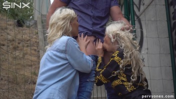 Stunning Blondes Cum Swap After Outdoor Sex Screencap 15 on www.sinx.com