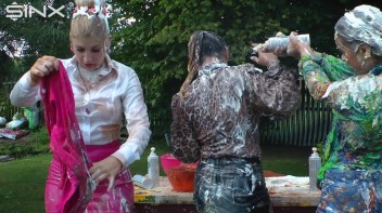 Messy Outdoor Food Fight For Glamour Babes Screencap 41 on www.sinx.com