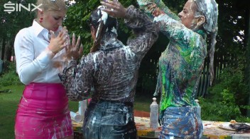 Messy Outdoor Food Fight For Glamour Babes Screencap 43 on www.sinx.com