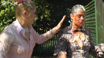 Messy Outdoor Food Fight For Glamour Babes Screencap 64 on www.sinx.com