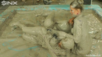 Messy girls double team hot blonde in mud wrestling catfight Screencap 40 on www.sinx.com