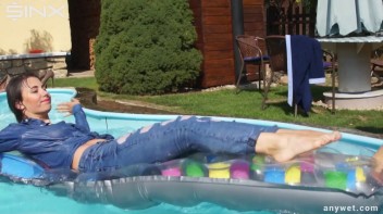 Besties Nearly Get Caught Playing In Backyard Pool! Screencap 20 on www.sinx.com