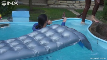 Besties Nearly Get Caught Playing In Backyard Pool! Screencap 42 on www.sinx.com