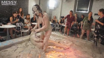 Muddy Wrestling Special: 2 Amateur Battles - Audience vs. Audience Screencap 11 on www.sinx.com