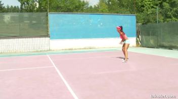 Tennis Court Pounding Screencap 1 on www.sinx.com