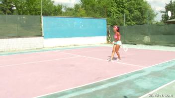 Tennis Court Pounding Screencap 10 on www.sinx.com