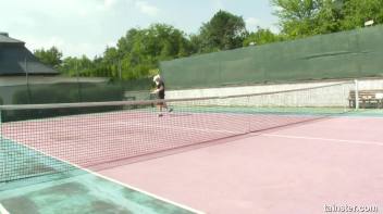 Tennis Court Pounding Screencap 3 on www.sinx.com