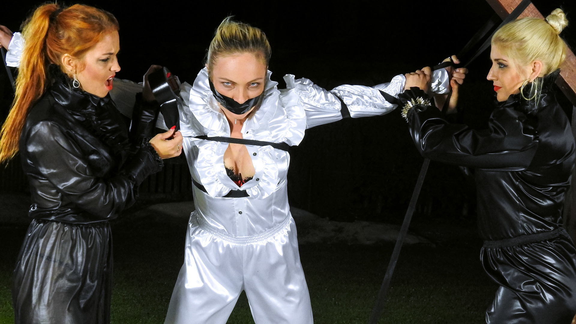 Hot Blonde's Strung Up In Her Shredded Clothes And Suffering - 2 on www.sinx.com