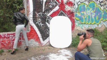 Brunette Model Takes His Jizz And Piss Screencap 7 on www.sinx.com