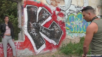 Brunette Model Takes His Jizz And Piss Screencap 2 on www.sinx.com