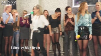 Messy Wrestling: Shiny, Slimy, And Ready To Rip It Up In The Oil!  Classy Babe Throw-Down!! Screencap 2 on www.sinx.com