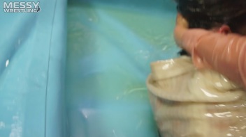 Messy Wrestling: Shiny, Slimy, And Ready To Rip It Up In The Oil!  Classy Babe Throw-Down!! Screencap 35 on www.sinx.com