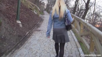 Beautiful POV Blowjob Overlooking Beautiful Prague Screencap 3 on www.sinx.com