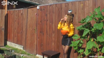 Blonde Covers Herself With Dessert Screencap 4 on www.sinx.com