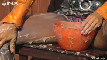 Blonde Covers Herself With Dessert Screencap 41 on www.sinx.com
